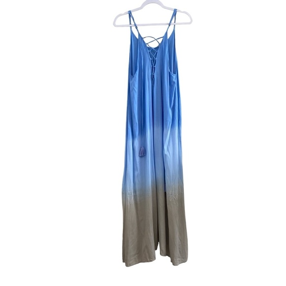 mele beach - blue ombre maxi dress - M (OS) - Picture 10 of 13